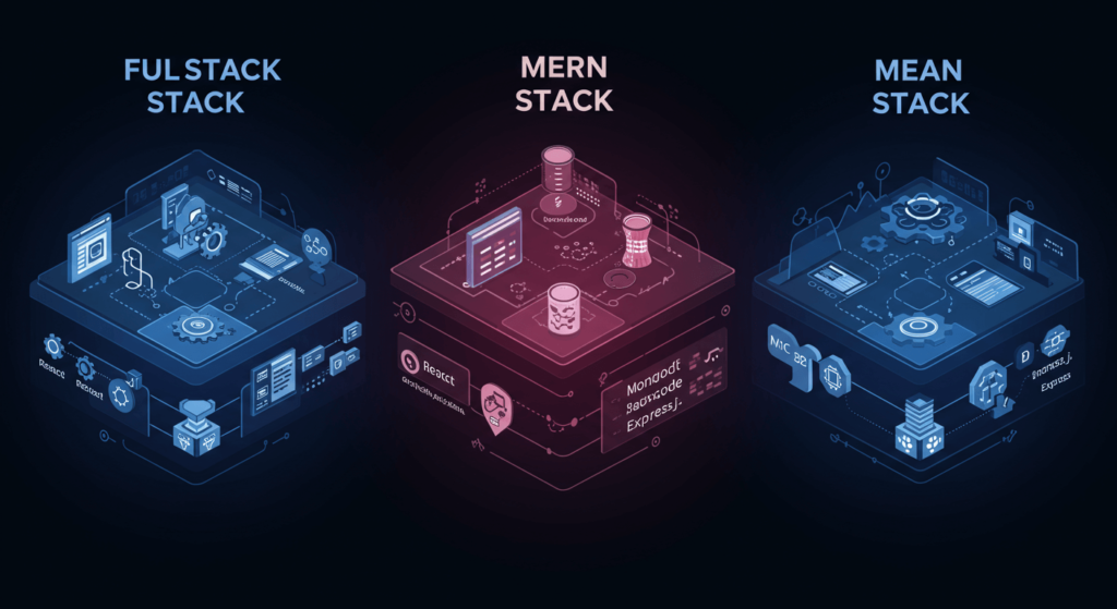 Full Stack vs MERN Stack vs MEAN Stack