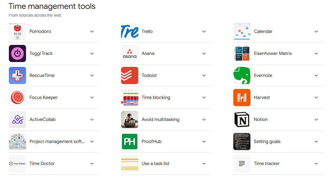 Use time management tools